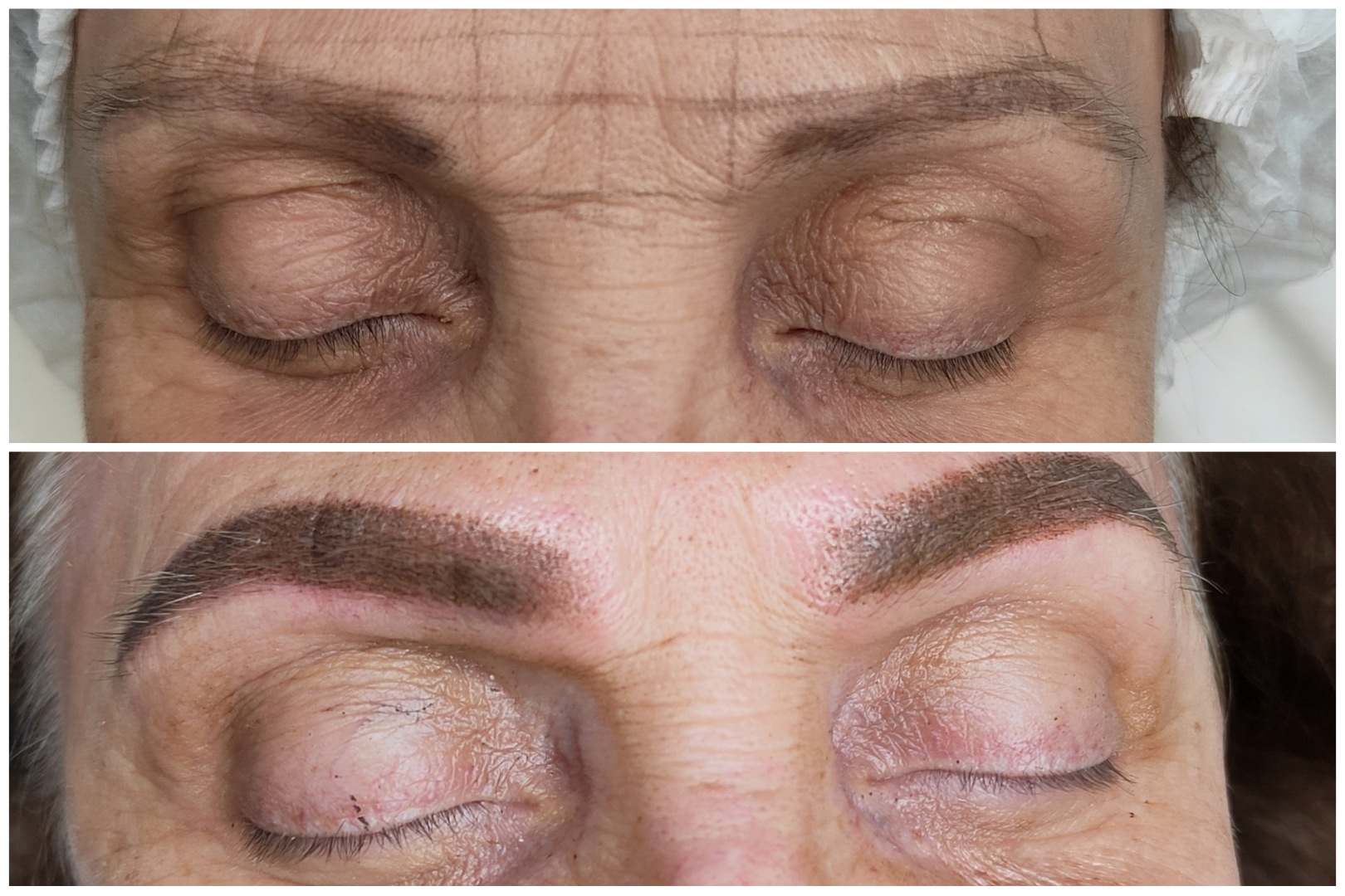 Sourcils avant après