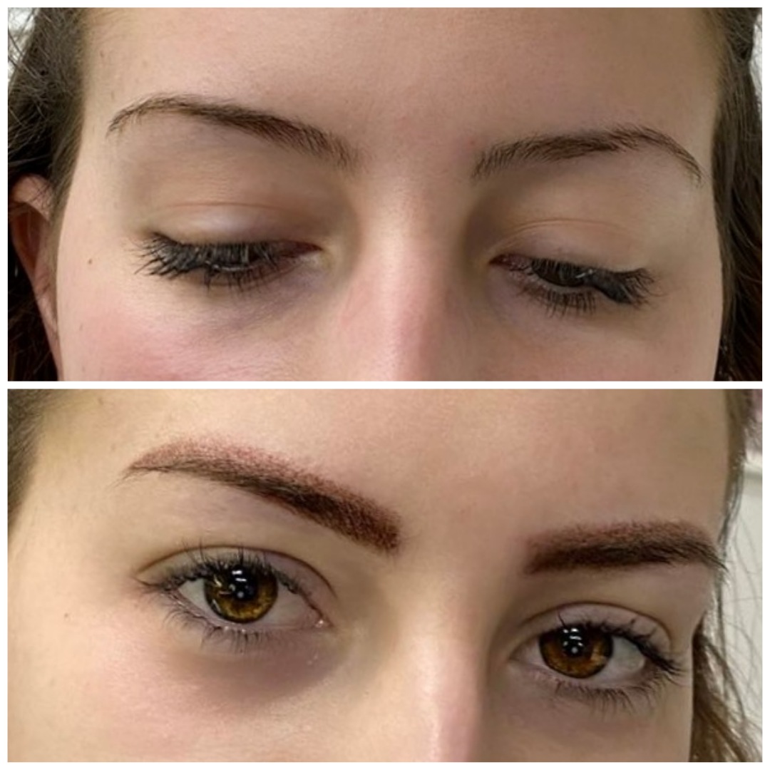 Sourcils naturels avant après